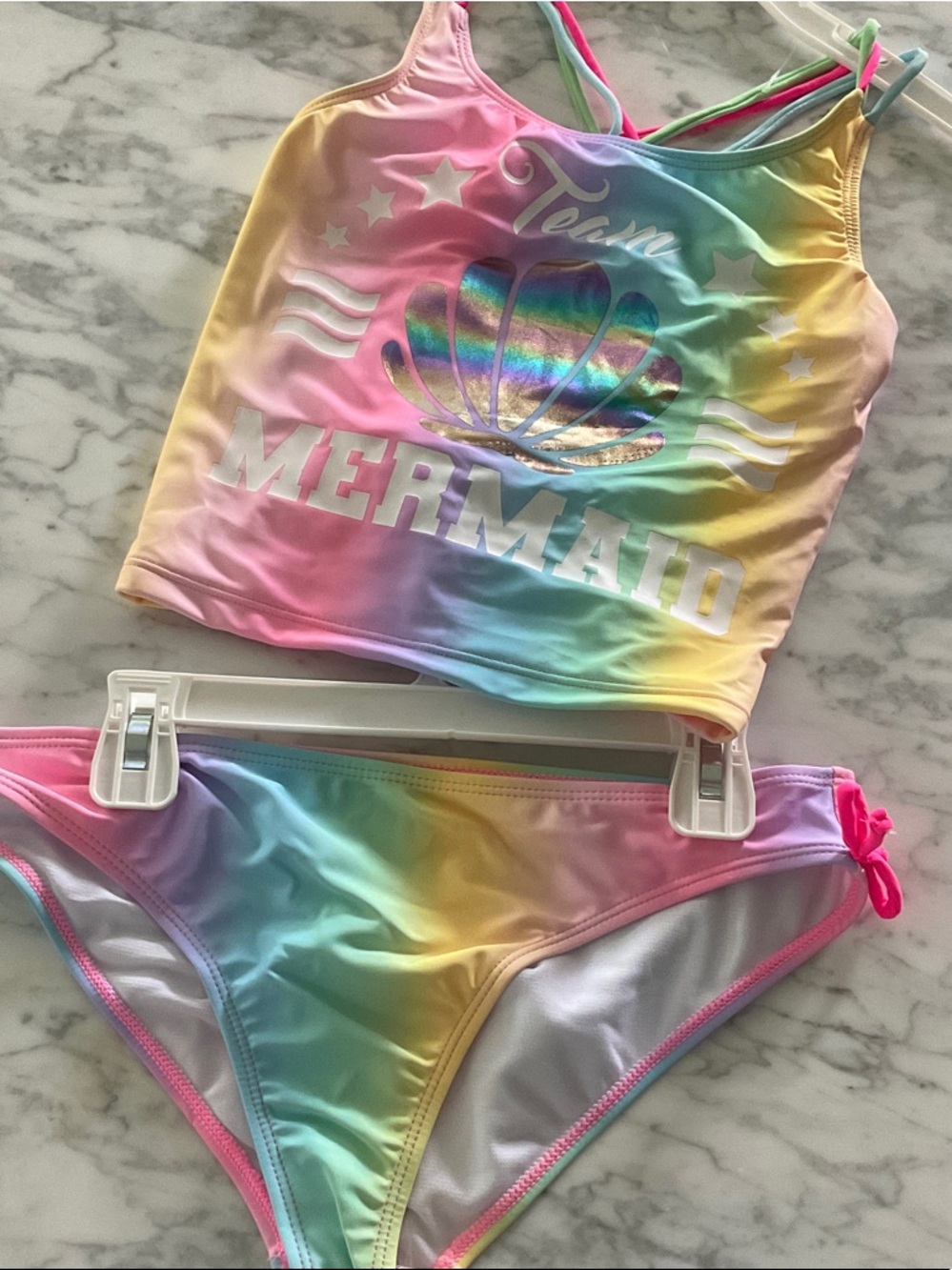 Freestyle Pastel Rainbow Ombre Two-Piece Tankini